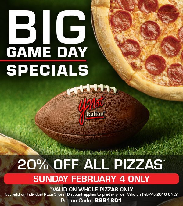 Celebrate the Big Game With Ynot Italian!