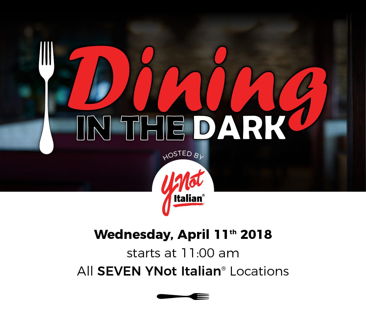 Dining In The Dark – April 11, 2018